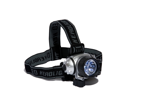 Lampe frontale 10 leds + 2 leds rouges