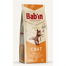 Croquette Bab'in classic chat adulte poulet 3Kg